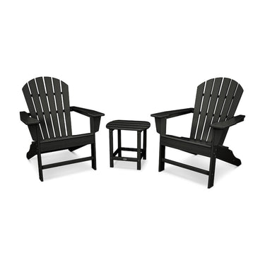 POLYWOOD South Beach Adirondack 3-Piece Set - Black